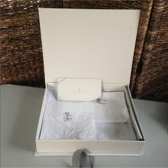 BRUNELLO CUCINELLI BOX W/FOLDING DUST BAG ENVELOPE RIBBON TIE BOX-FINAL PRICE - Picture 7 of 16